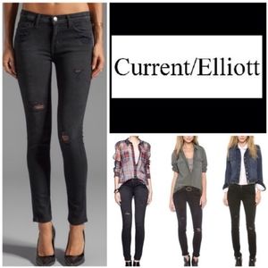 Current/Elliott The Ankle Skinny Destroy jeans